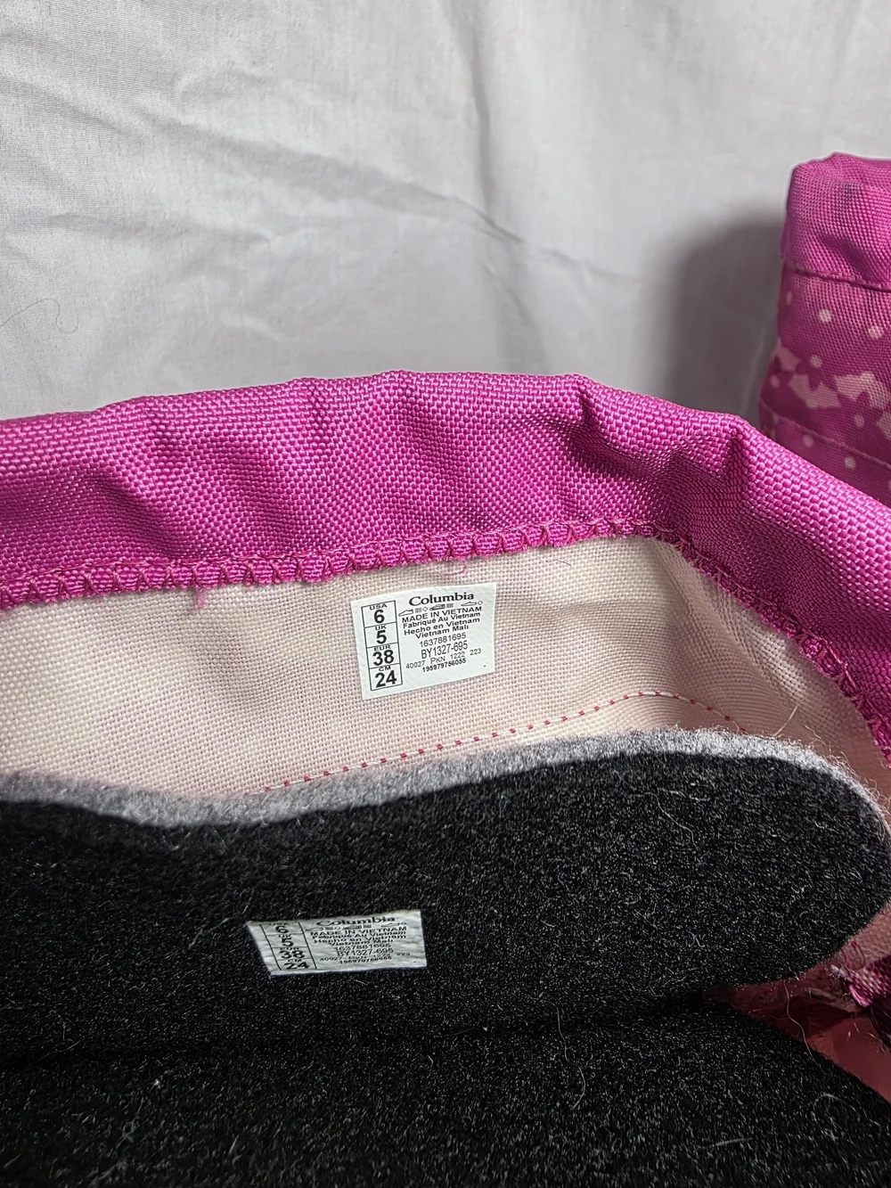 Columbia Girls Magenta Floral Winter Boots